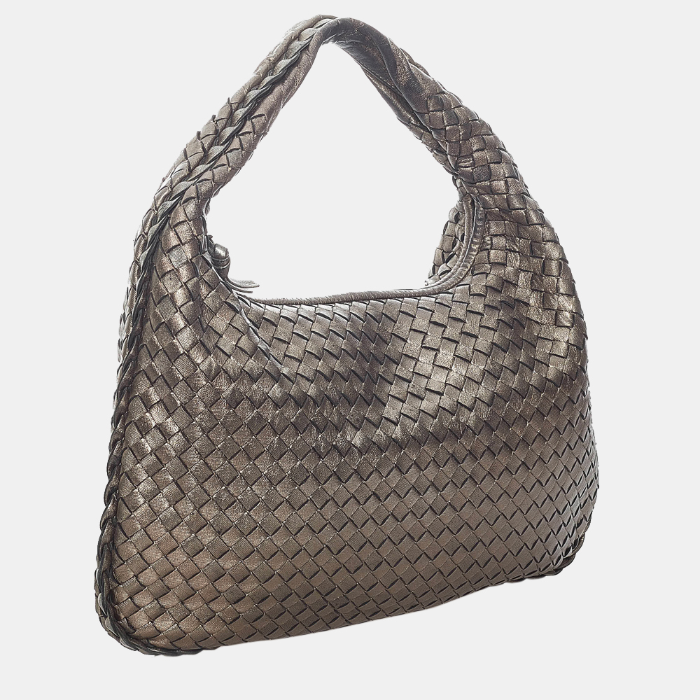 

Bottega Veneta Brown Intrecciato Leather Hobo Bag