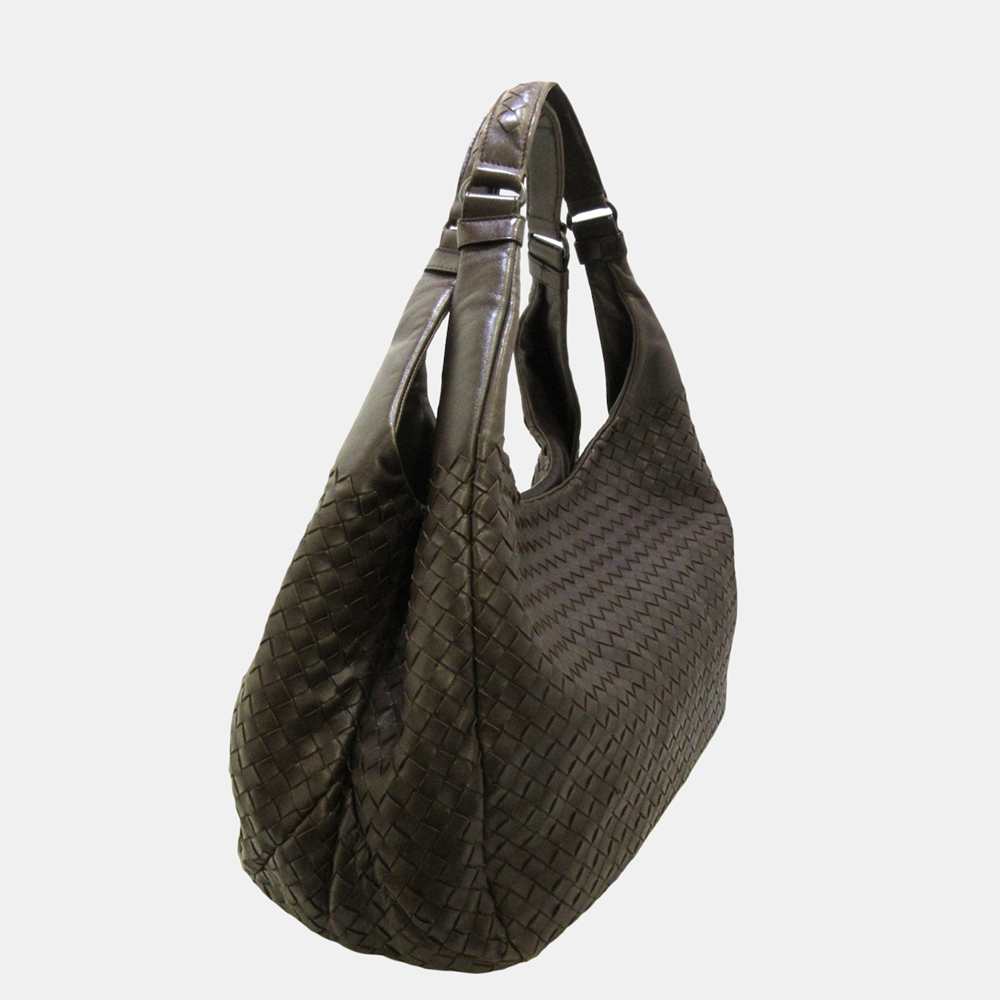 

Bottega Veneta Brown Intrecciato Campana Hobo Bag