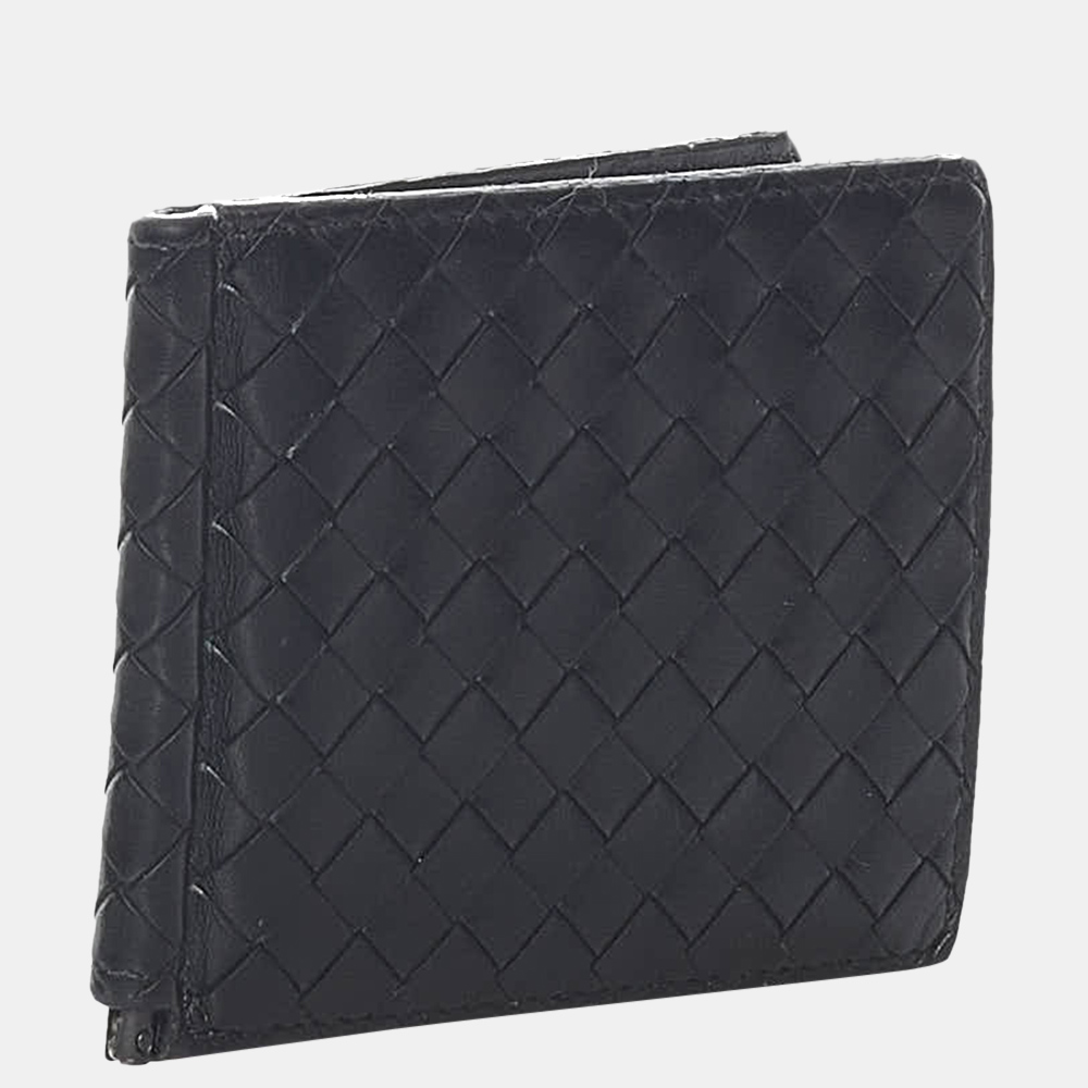 

Bottega Veneta Black Intrecciato Bifold Leather Wallet