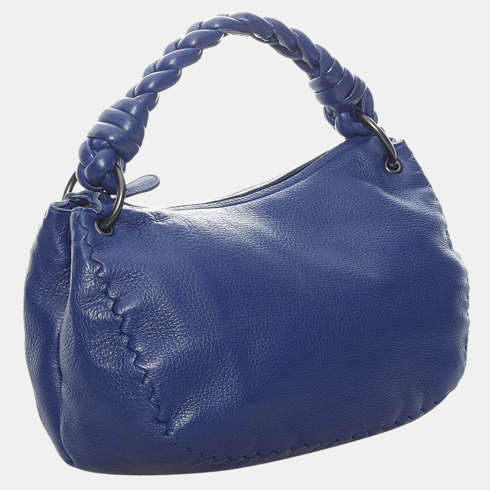 

Bottega Veneta Blue Intrecciato Shoulder Bag