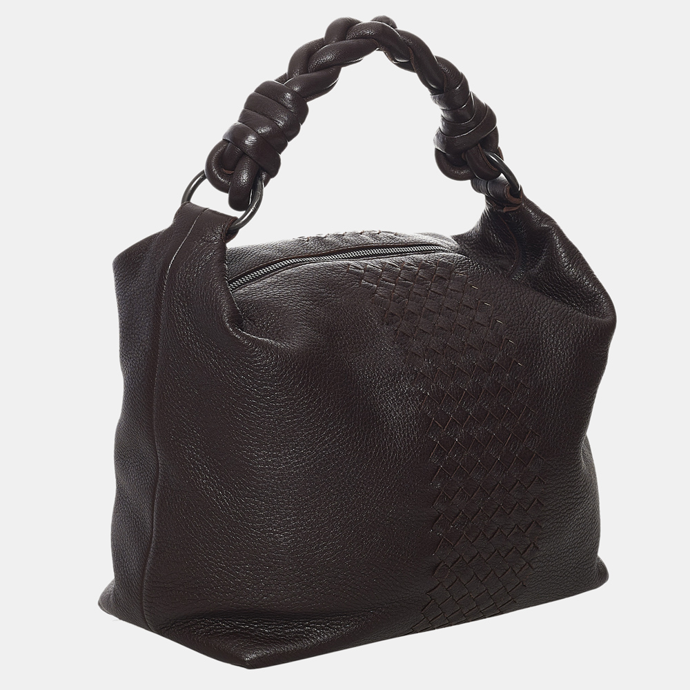 

Bottega Veneta Brown Intrecciato Leather Shoulder Bag