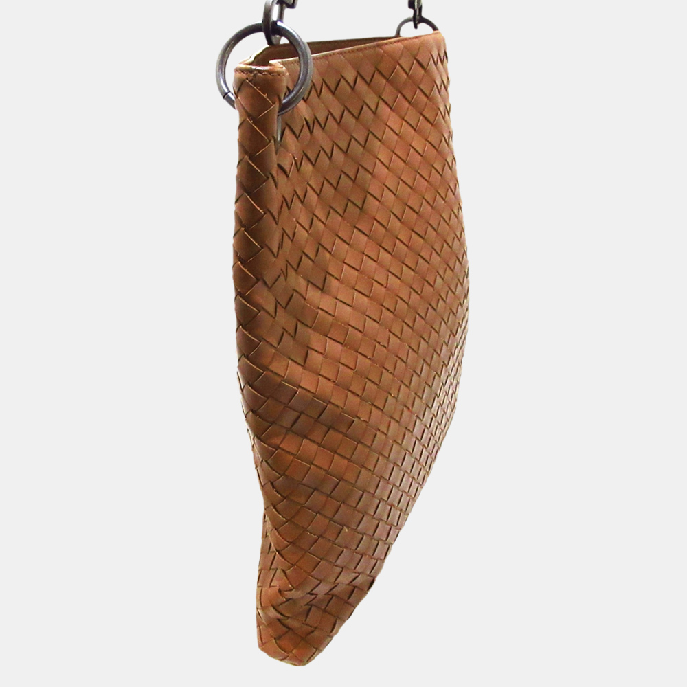 

Bottega Veneta Brown Intrecciato Leather Crossbody Bag