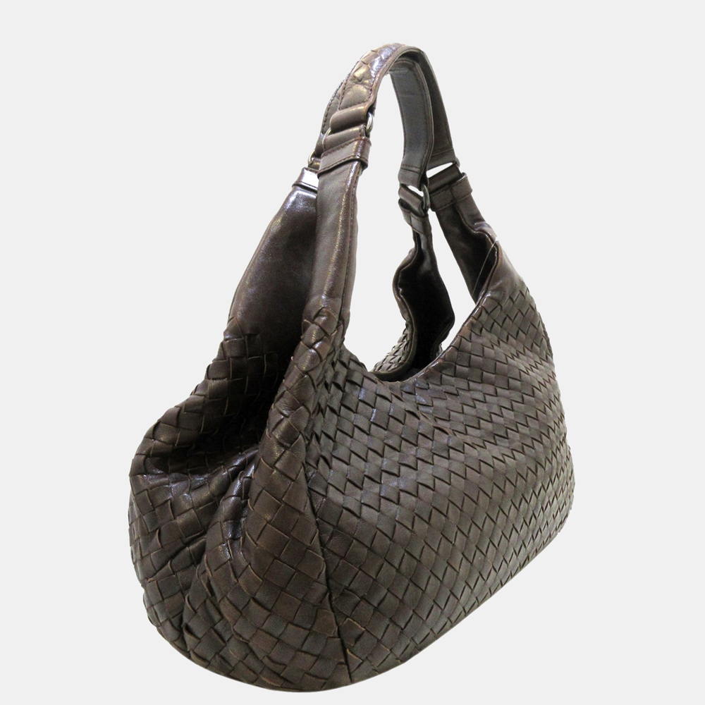 

Bottega Veneta Brown Intrecciato Campana Hobo Bag