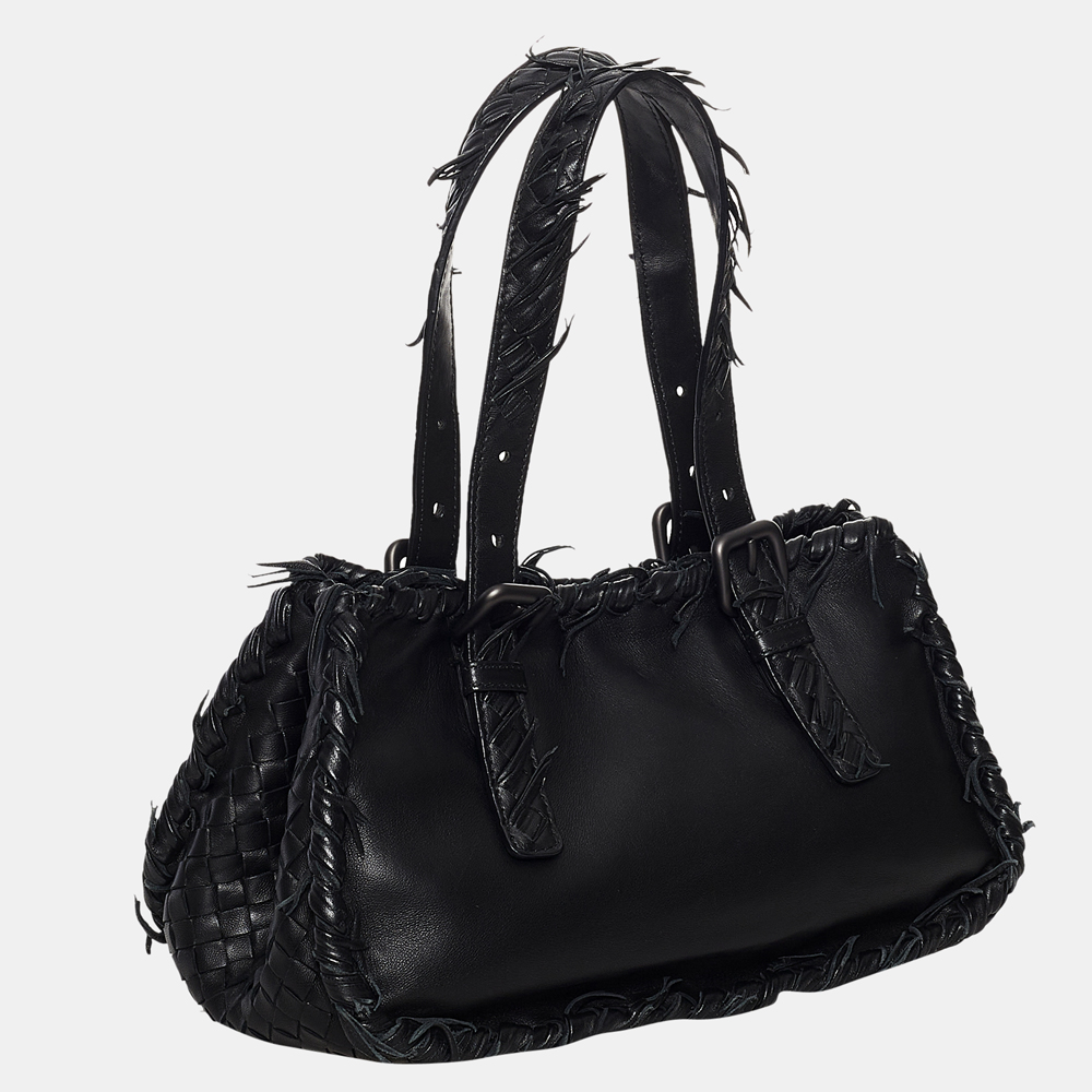 

Bottega Veneta Black Intrecciato Leather Handbag