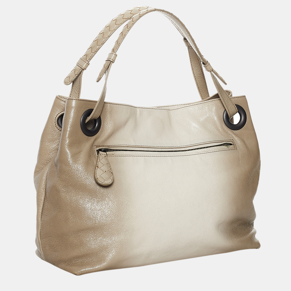 

Bottega Veneta White Intrecciato Leather Tote Bag