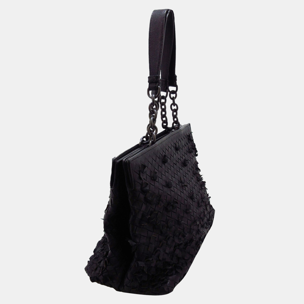 

Bottega Veneta Black Intrecciato Nappa Naruto Knot Shoulder Bag