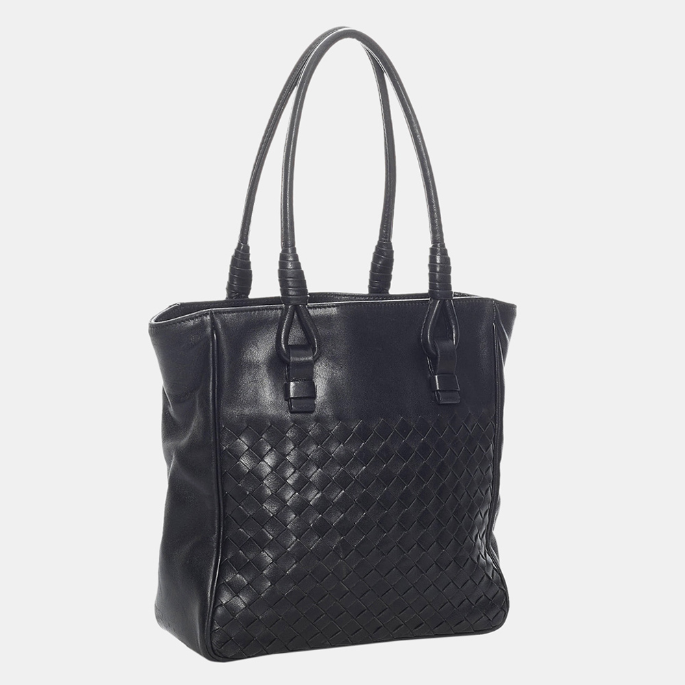 

Bottega Veneta Black Intrecciato Leather Tote Bag