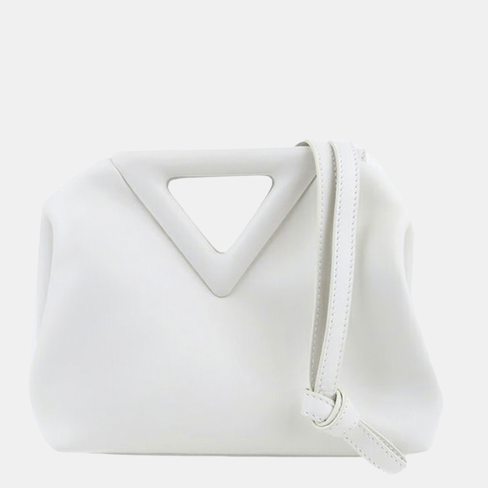 

Bottega Veneta White Point Leather Crossbody Bag