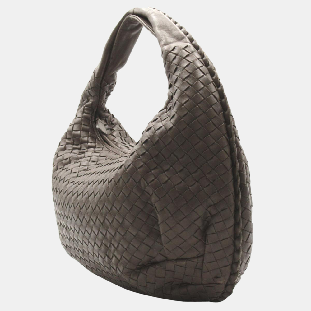 

Bottega Veneta Brown Intrecciato Leather Hobo Bag
