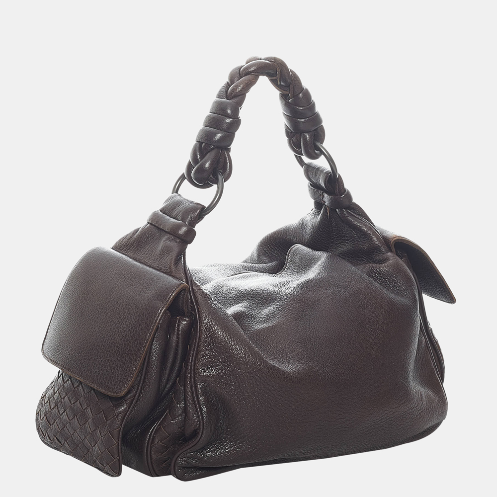 

Bottega Veneta Brown Intrecciato Leather Shoulder Bag