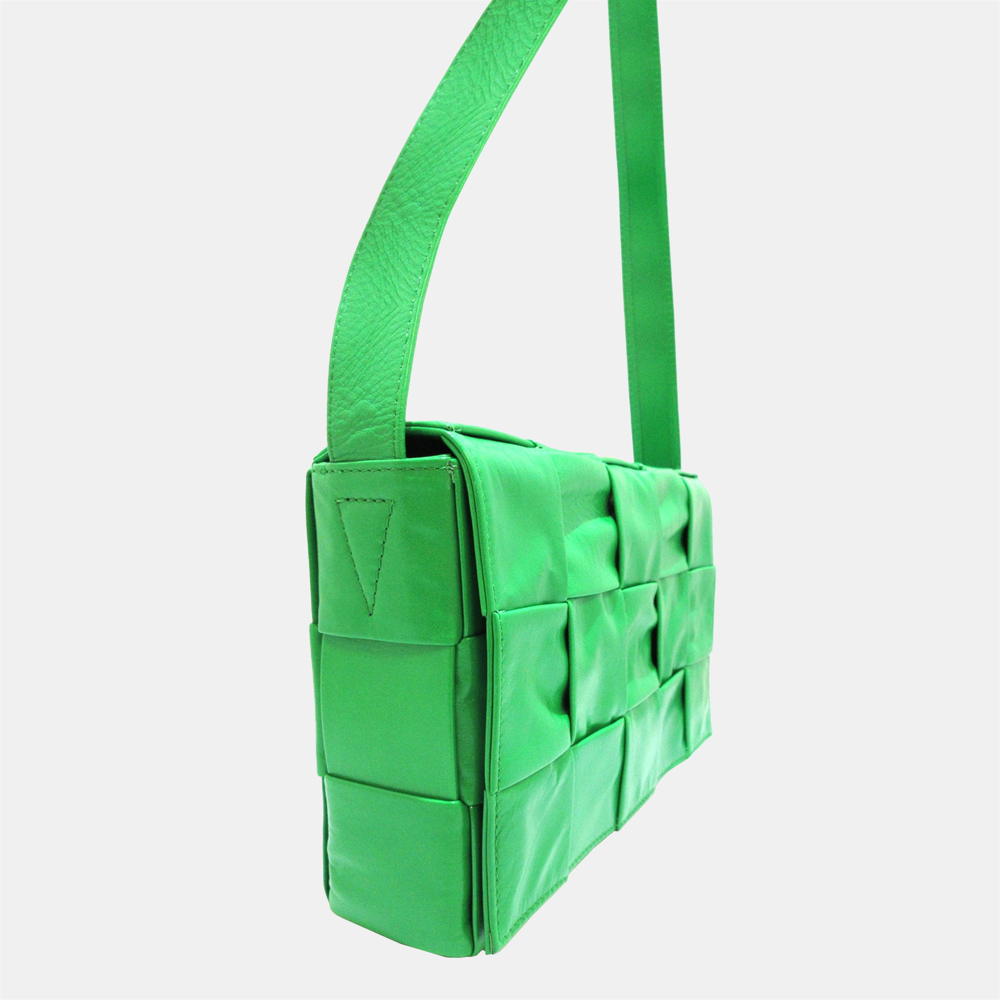 

Bottega Veneta Green Intrecciato Cassette Crossbody Bag