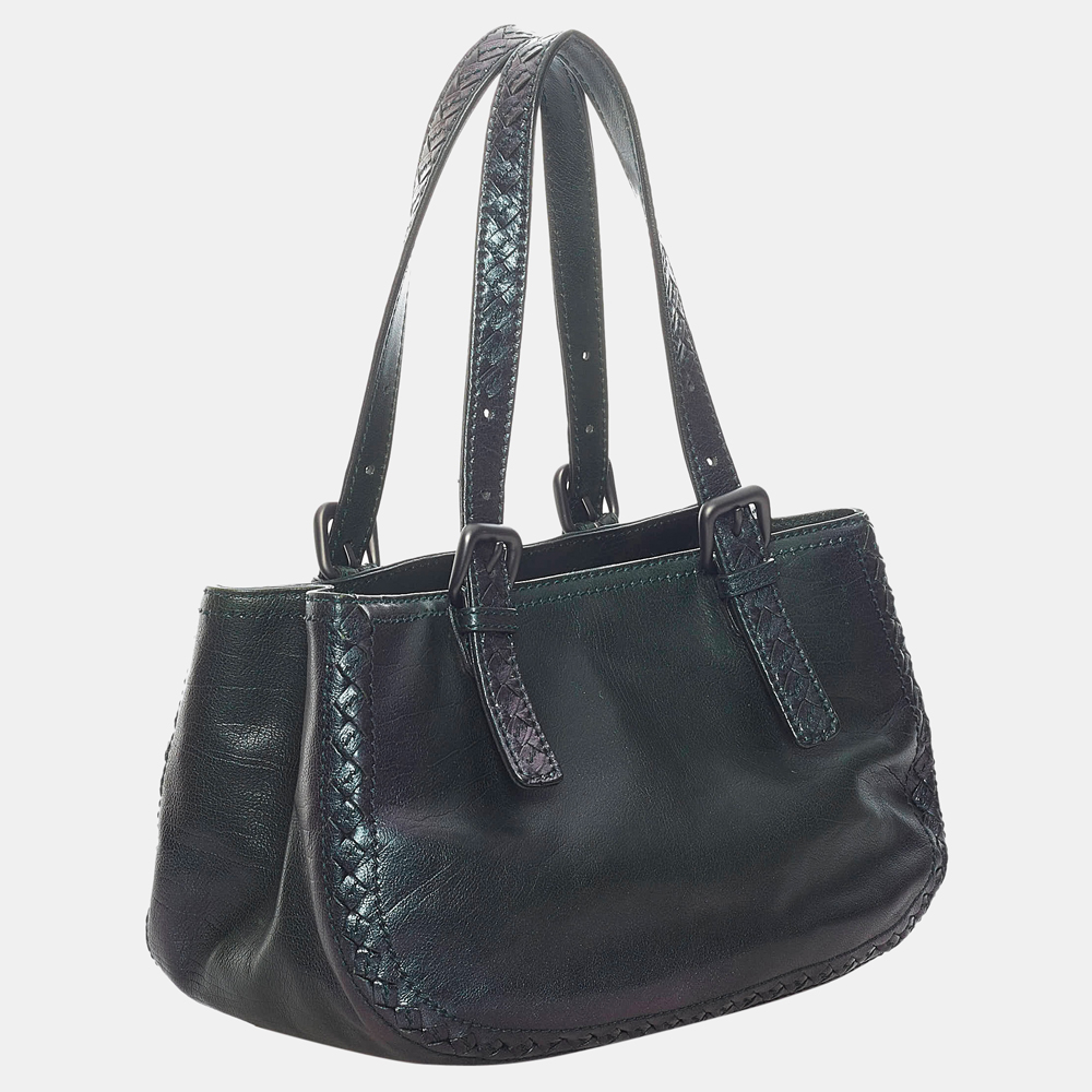 

Bottega Veneta Green Intrecciato Leather Handbag