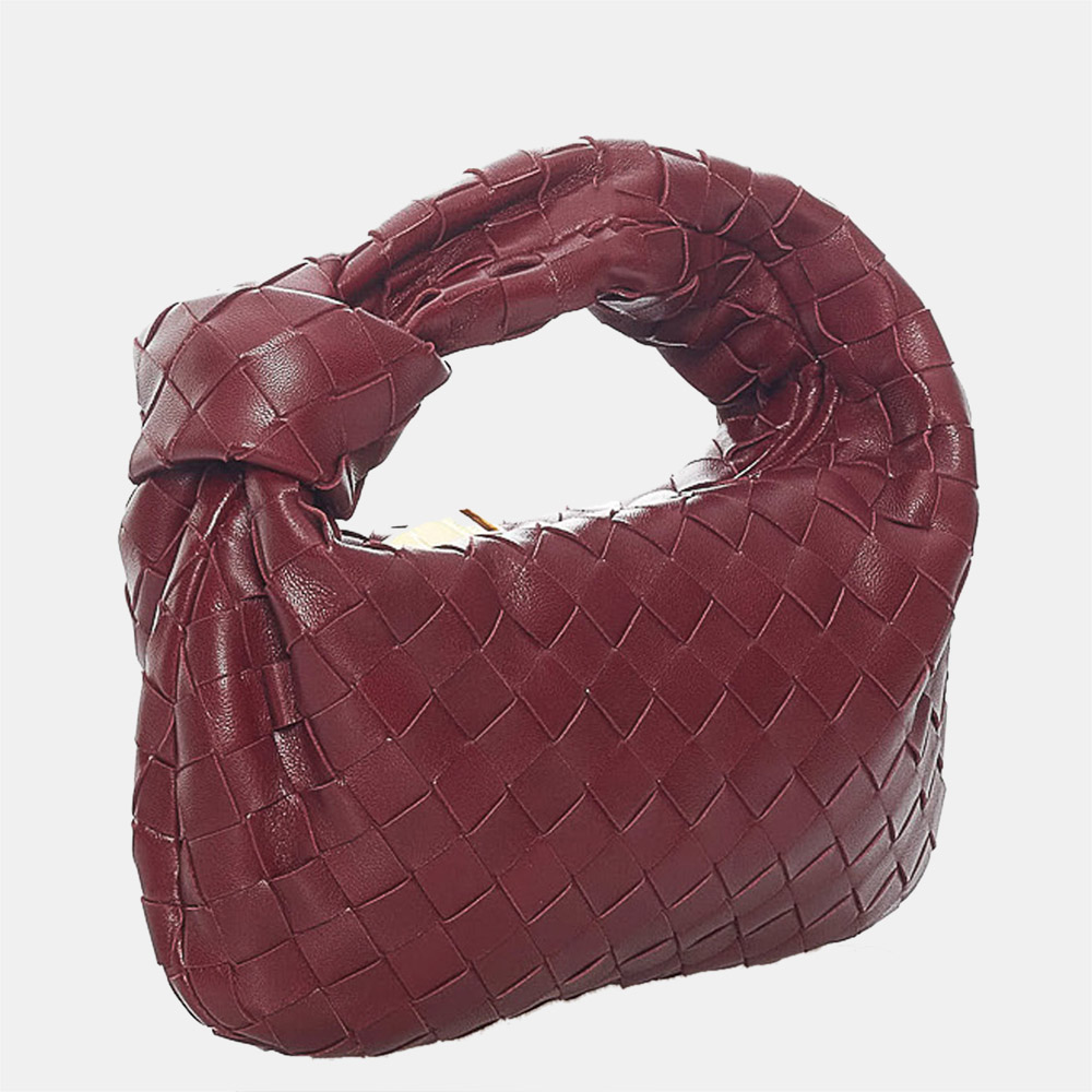 

Bottega Veneta Red Mini Intrecciato Jodie Leather Handbag