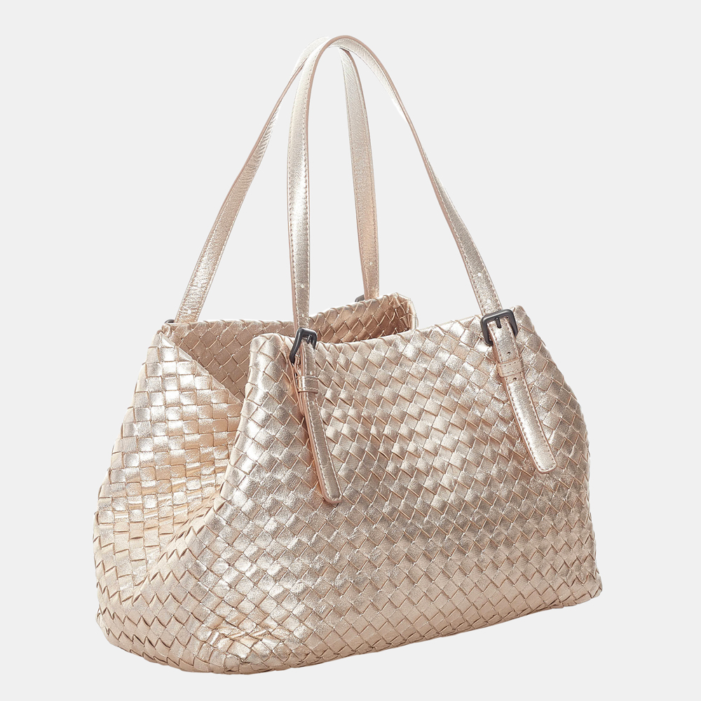 

Bottega Veneta Pink Intrecciato Leather Tote Bag