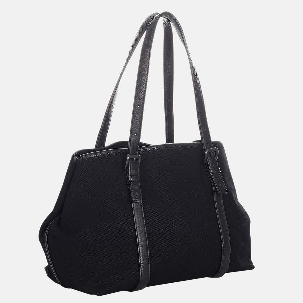 

Bottega Veneta Black Canvas Tote Bag