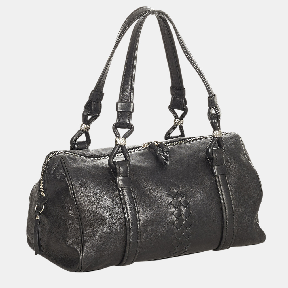 

Bottega Veneta Black Intrecciato Leather Shoulder Bag