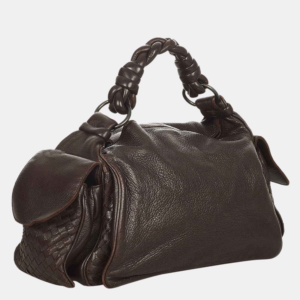 

Bottega Veneta Brown Intrecciato Leather Shoulder Bag