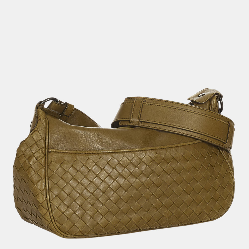 

Bottega Veneta Brown Intrecciato Leather Crossbody Bag