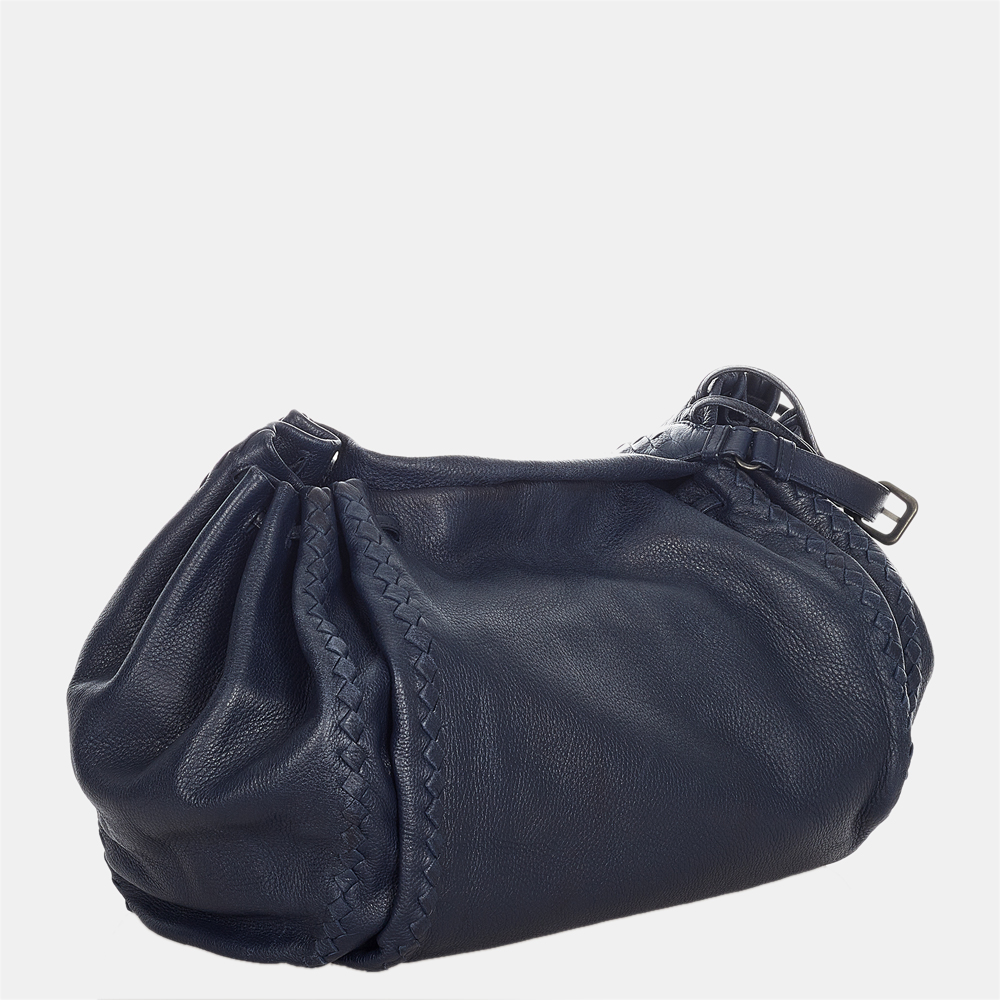 

Bottega Veneta Blue/Navy Blue Leather Crossbody Bag