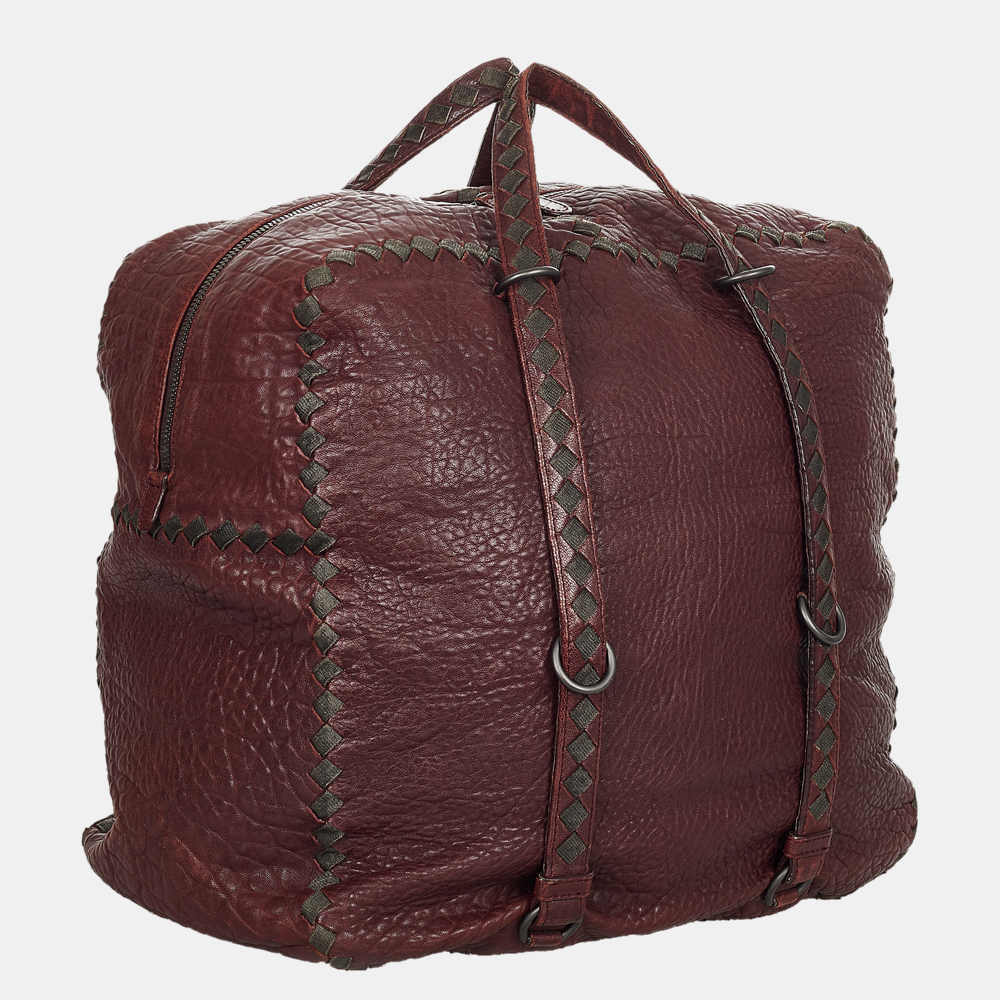

Bottega Veneta Red Intrecciato Leather Tote Bag