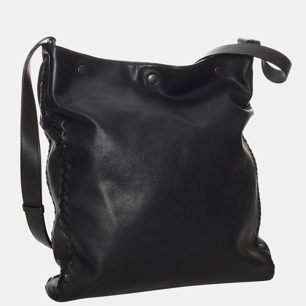 

Bottega Veneta Black Leather Crossbody Bag