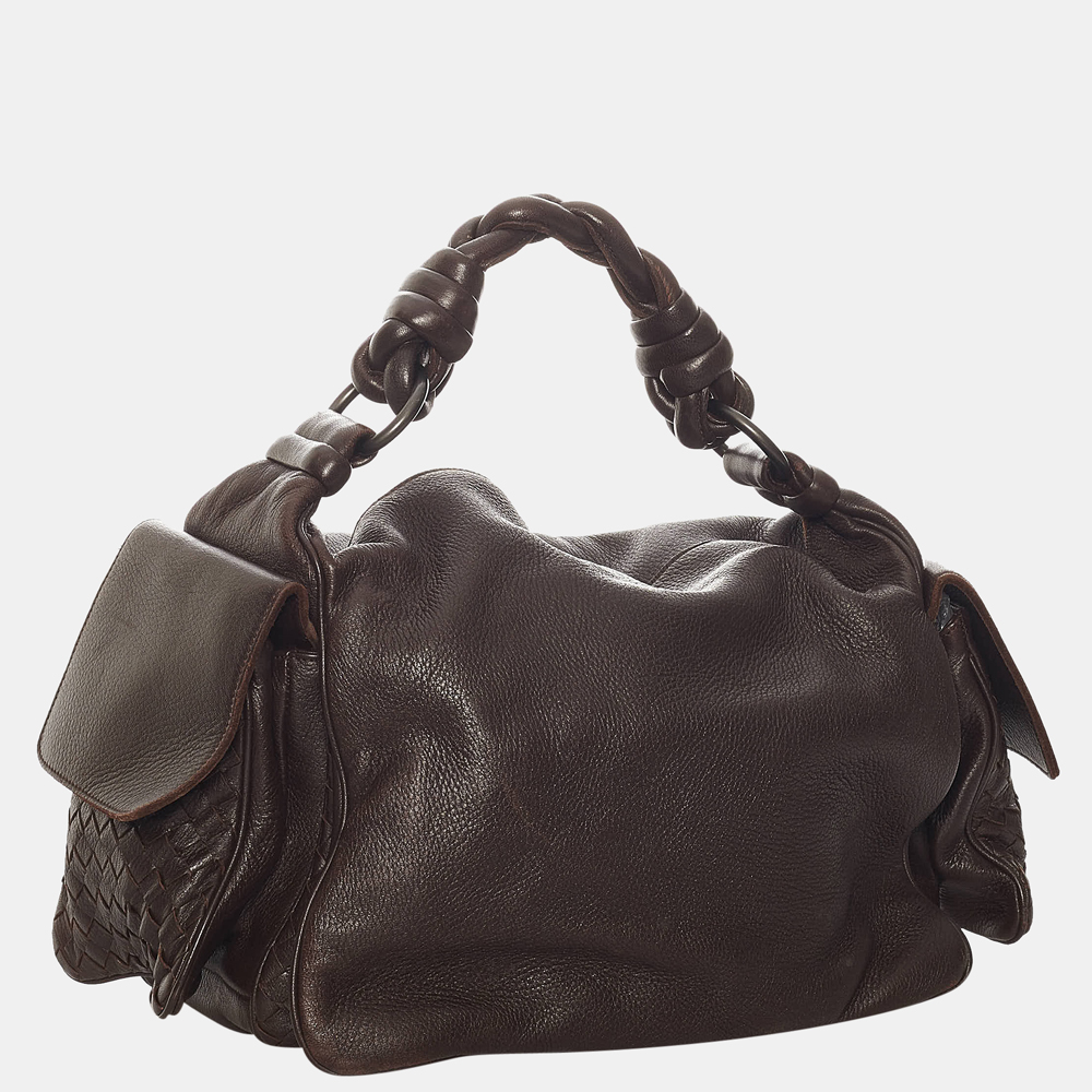 

Bottega Veneta Brown Intrecciato Leather Handbag