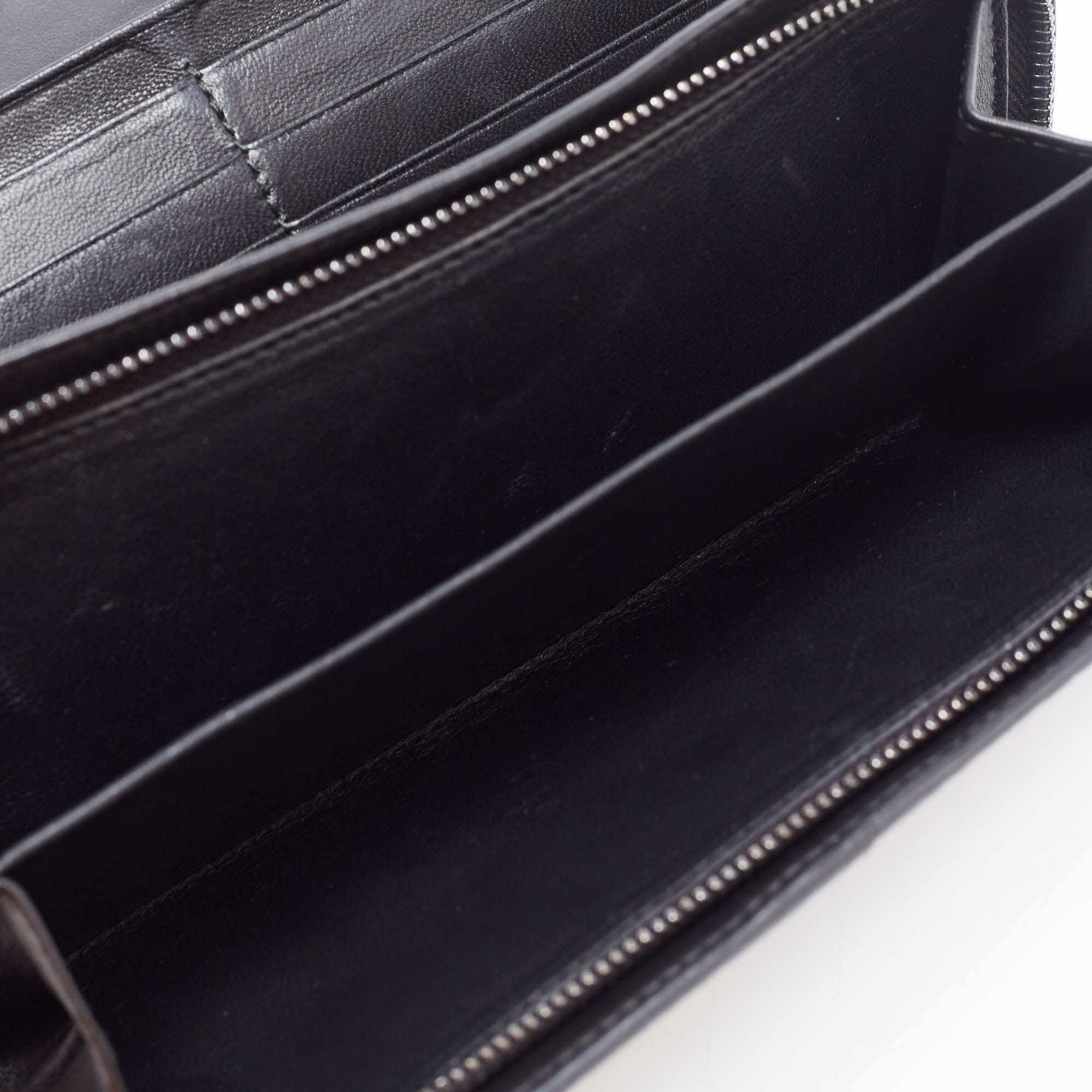 

Bottega Veneta Black/Grey Python Leather Continental Wallet