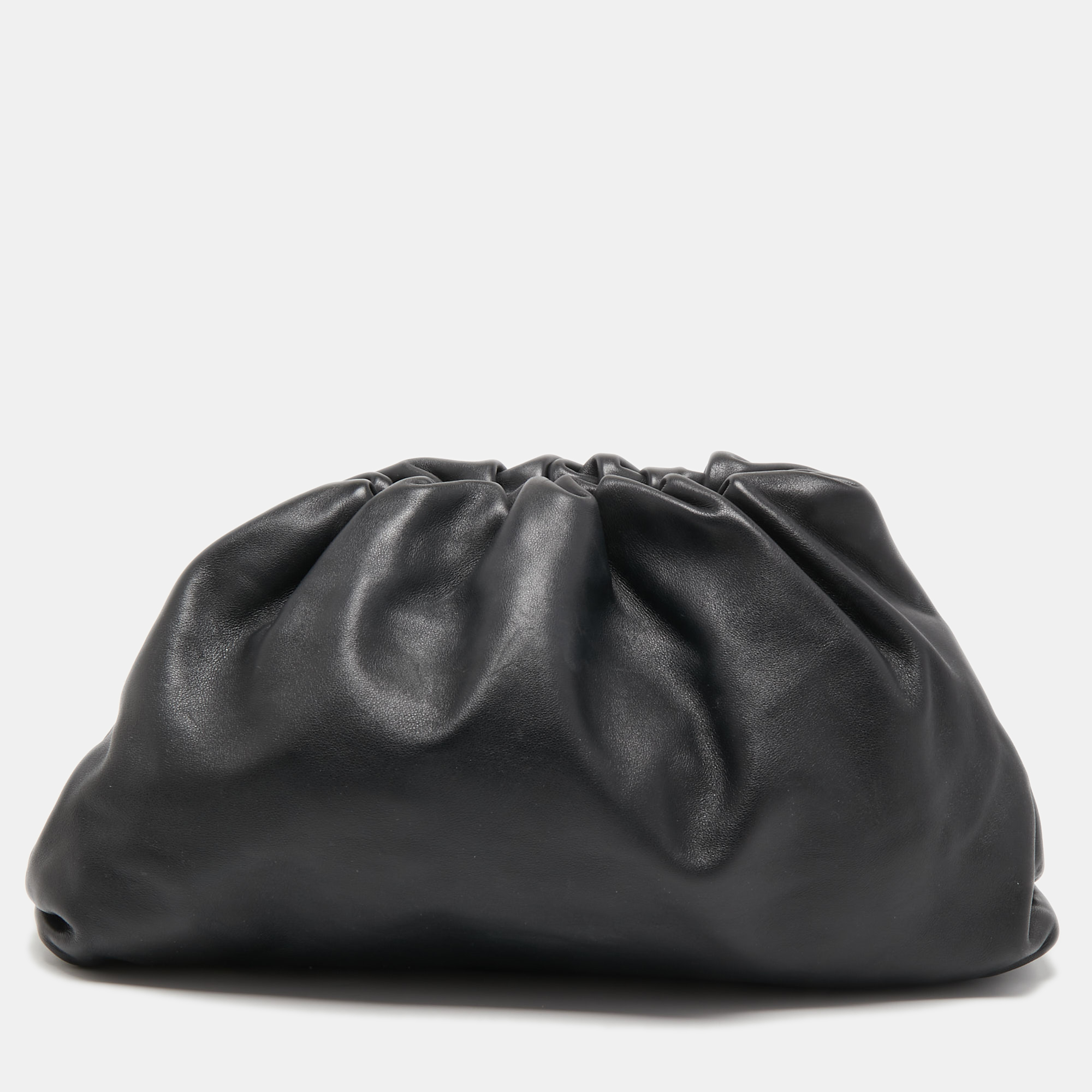 Pre-owned Bottega Veneta Black Leather The Pouch Clutch