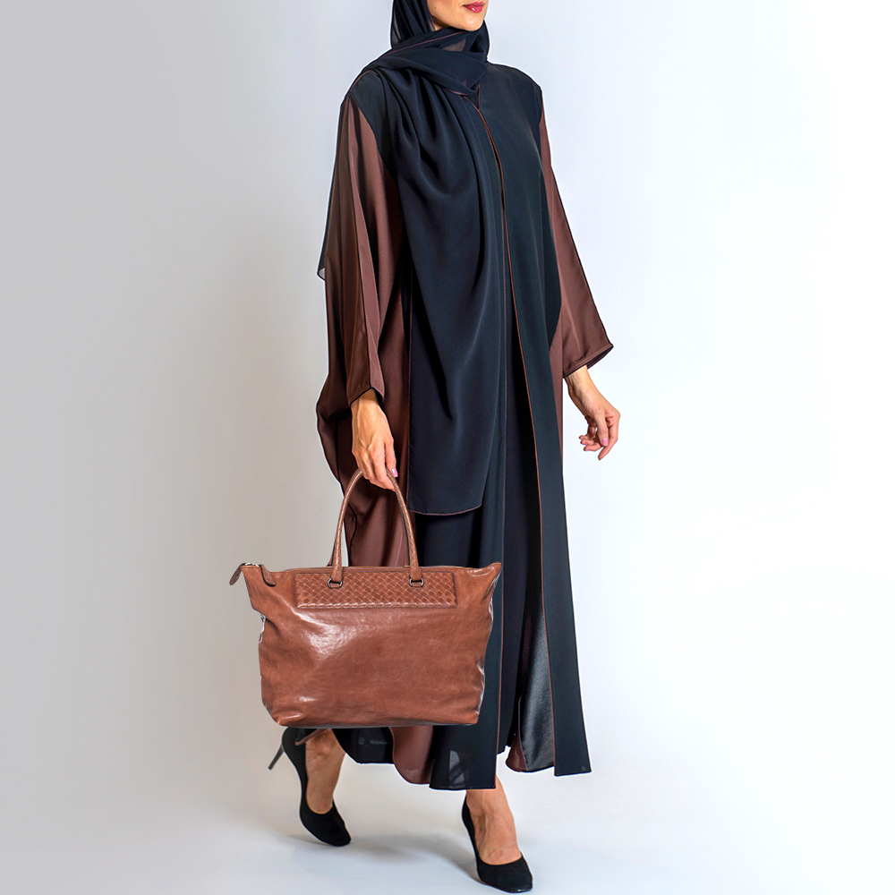 

Bottega Veneta Brown Intrecciato Leather Tote