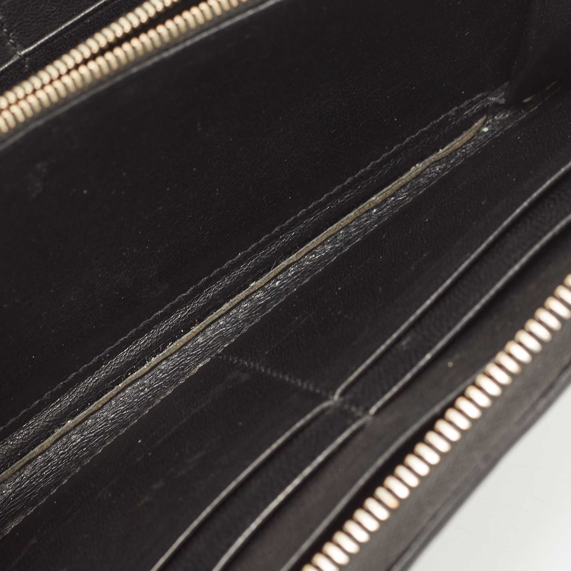 

Bottega Veneta Black Intrecciato Leather Zip Around Wallet