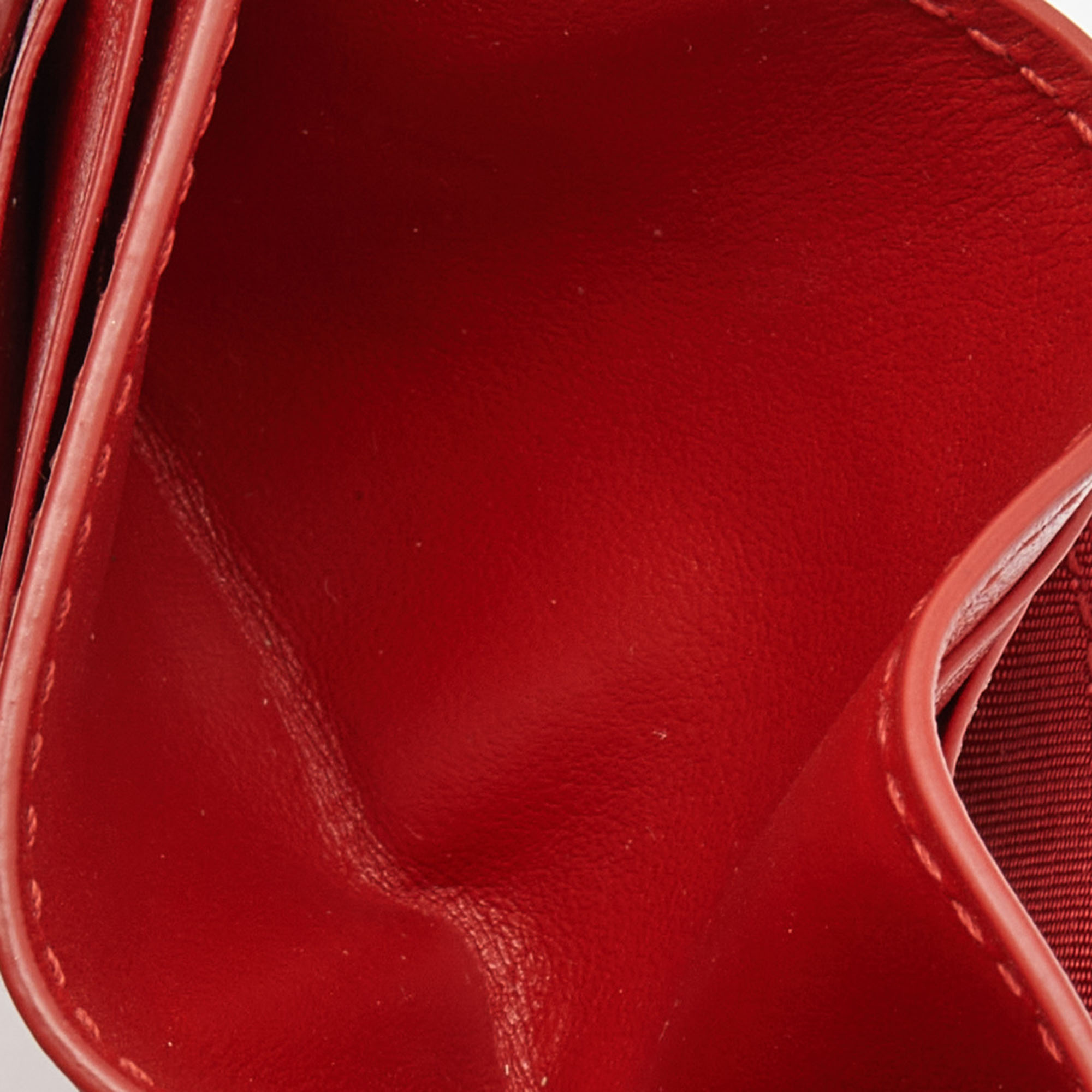 

Bottega Veneta Red Intrecciato Leather Card Holder