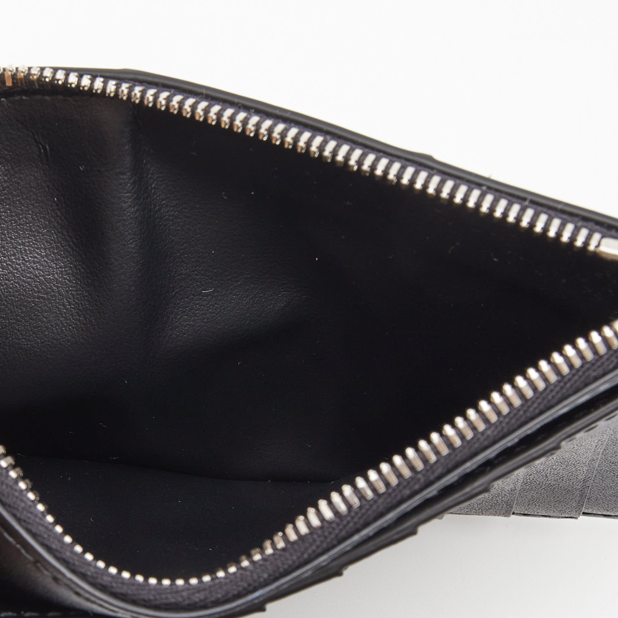 

Bottega Veneta Black Intrecciato Leather Zip Card Holder