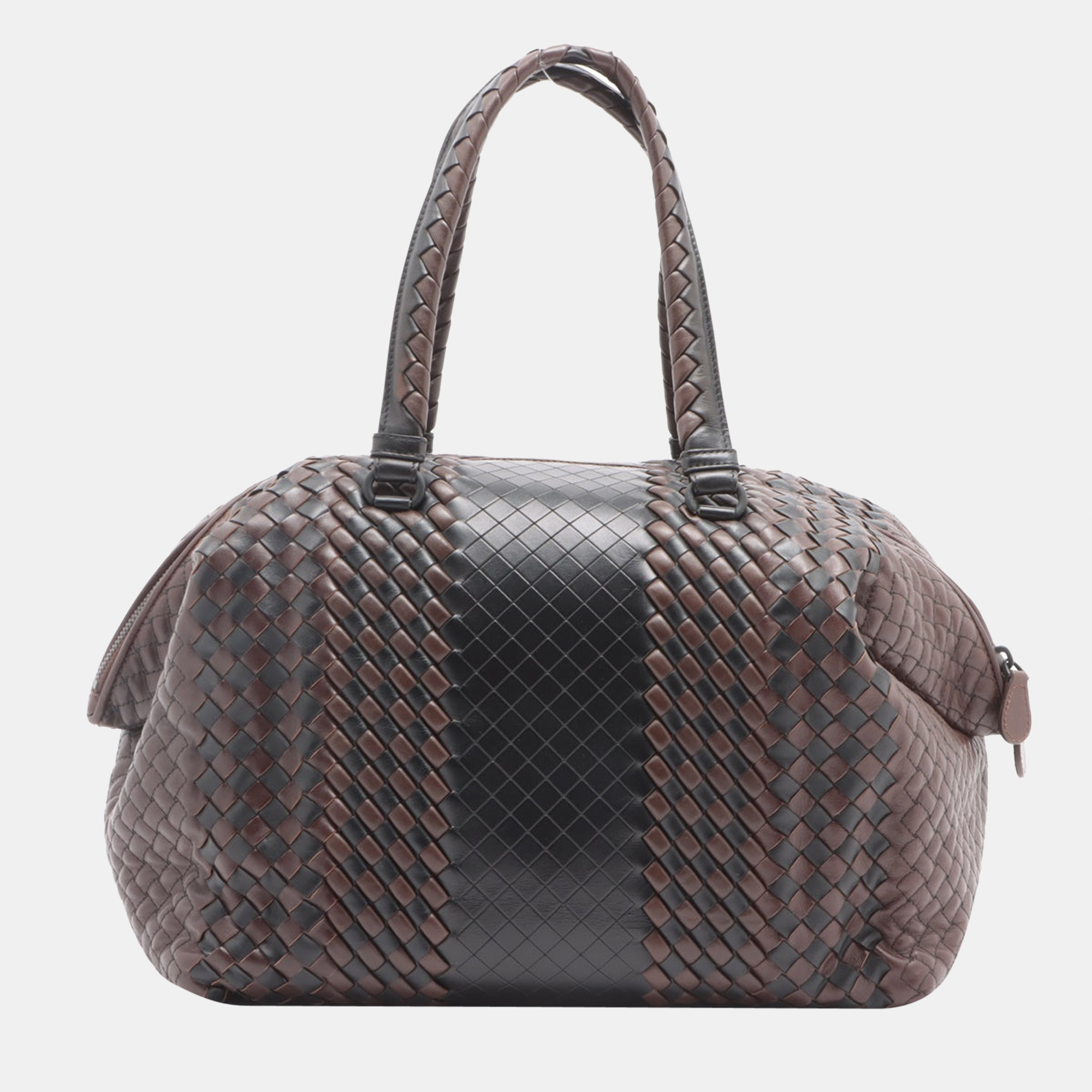 

Bottega Veneta Intrecciato Leather Hand bag Black Brown