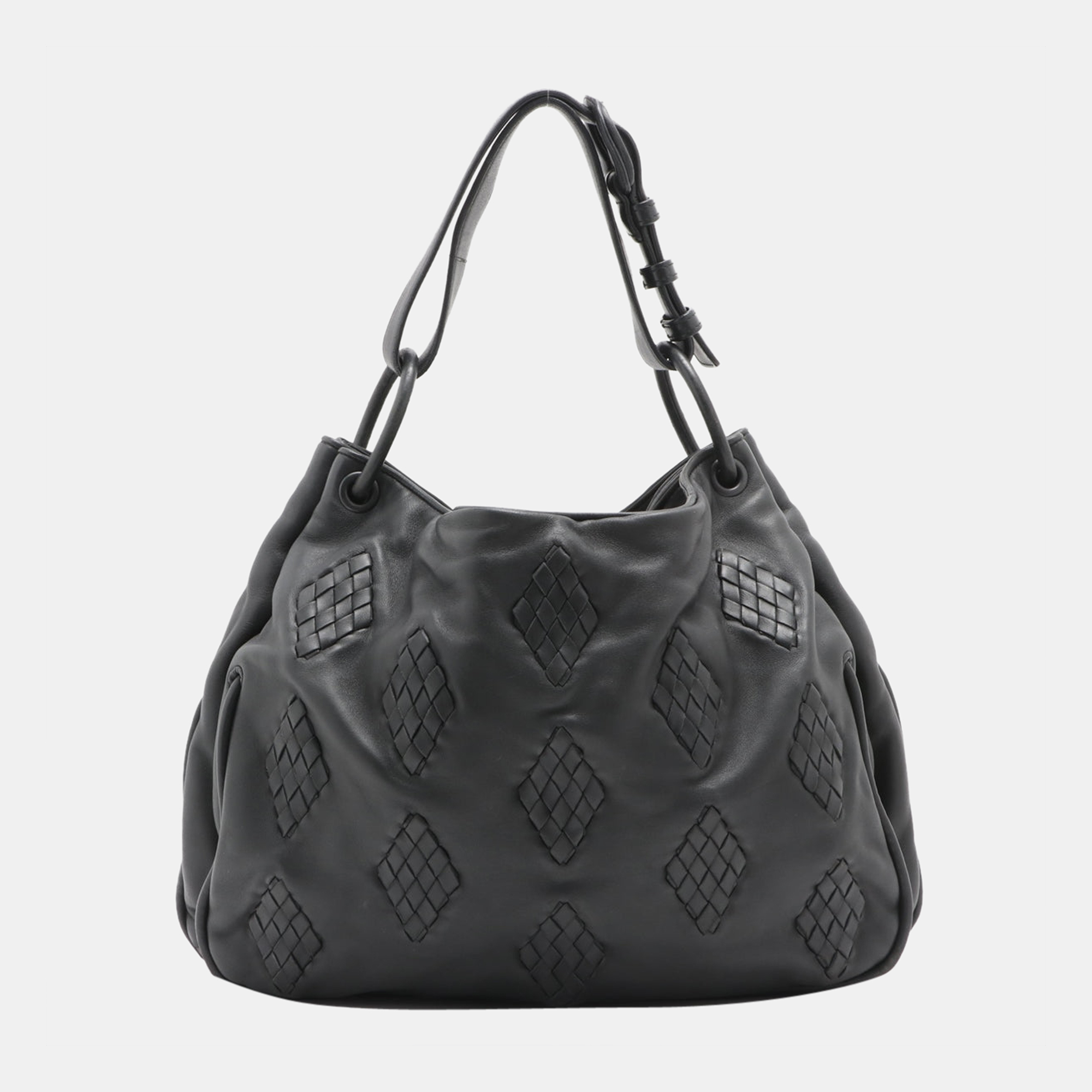 

Bottega Veneta Intrecciato Leather Shoulder bag Black 200736