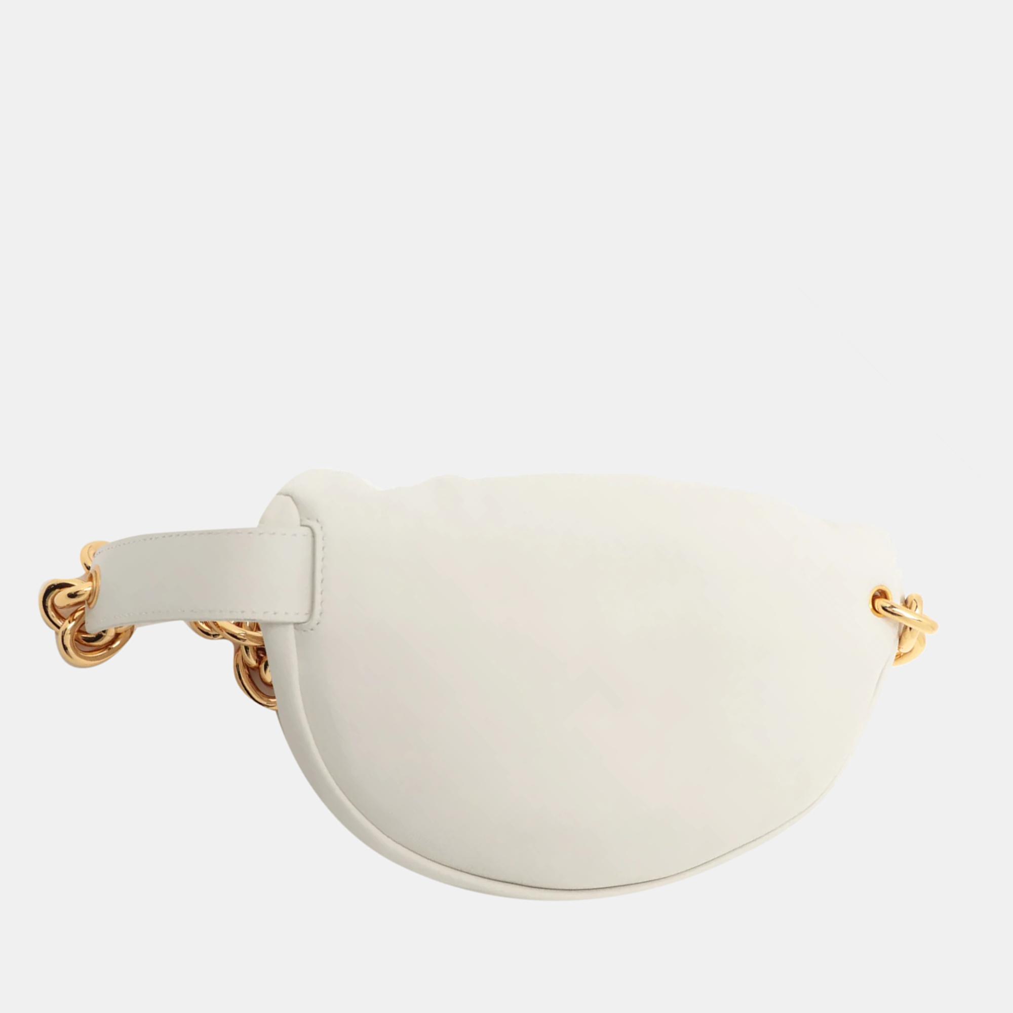 

Bottega Veneta The Chain Pouch Leather Sling backpack White