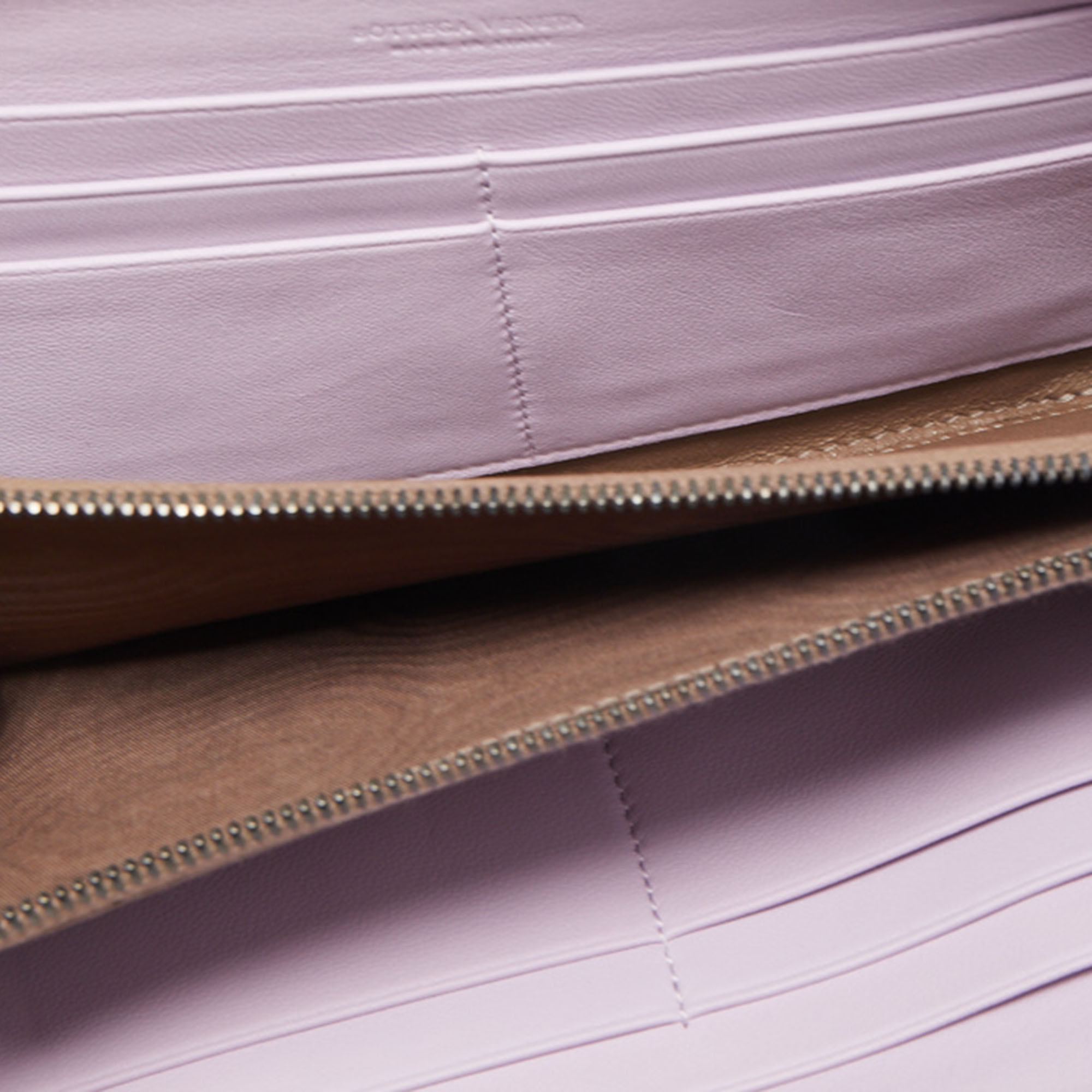

Bottega Veneta Lavinder Intrecciato Leather Zip Around Wallet, Purple