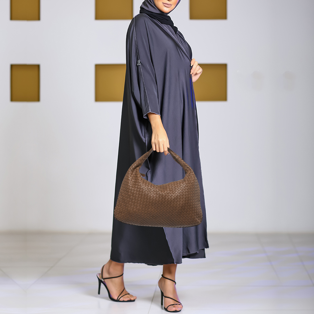 

Bottega Veneta Brown Intrecciato Leather  Veneta Hobo