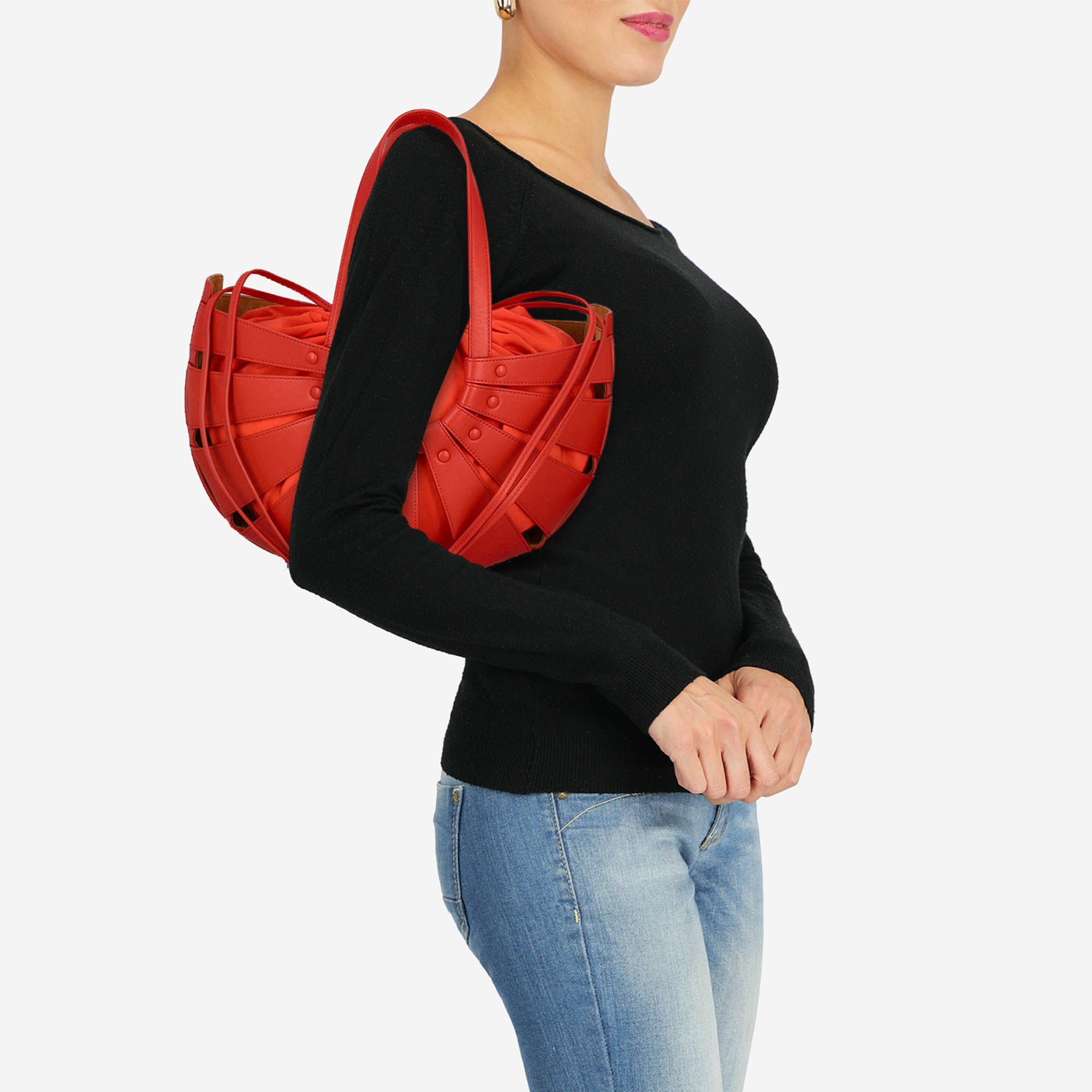 

Bottega Veneta Women's Leather Handbag - Red