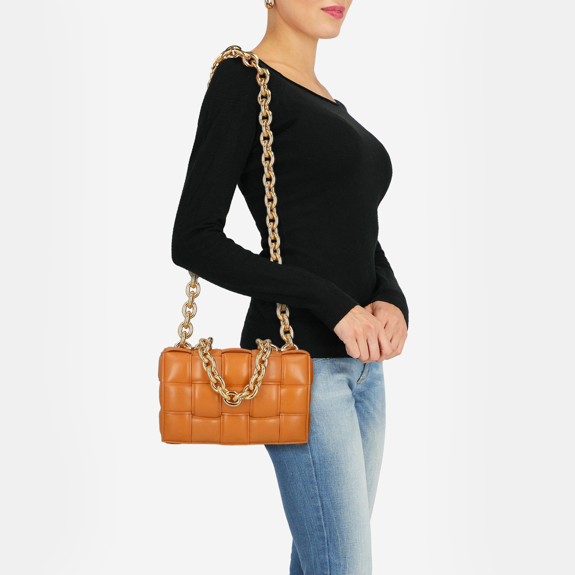 

Bottega Veneta Cassette - Women's Leather Cross Body Bag - Beige