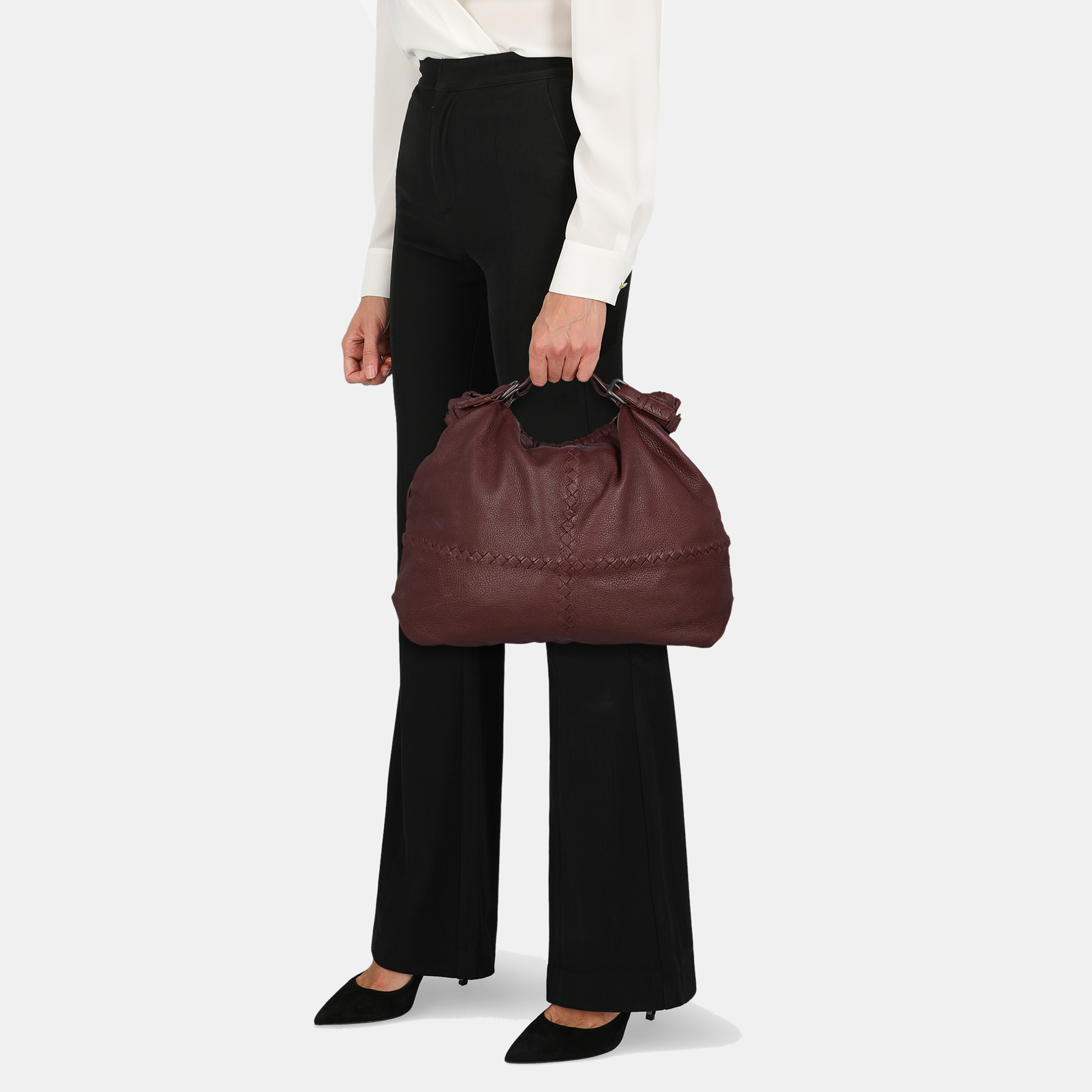 

Bottega Veneta Women's Leather Tote Bag - Burgundy