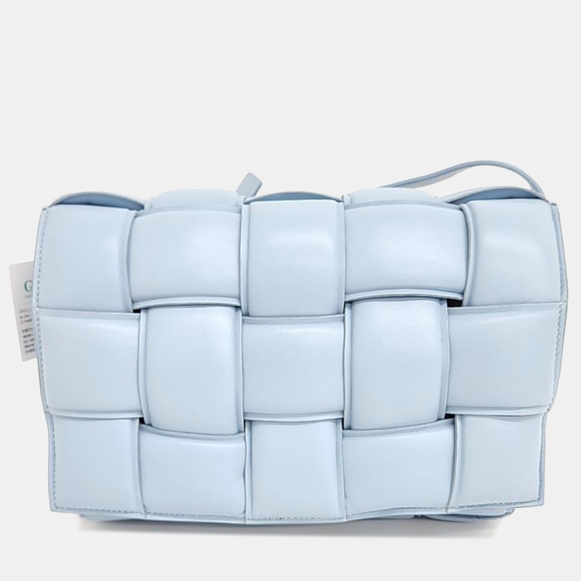 

Bottega Veneta Light Blue Leather Padded Cassette Shoulder Bag