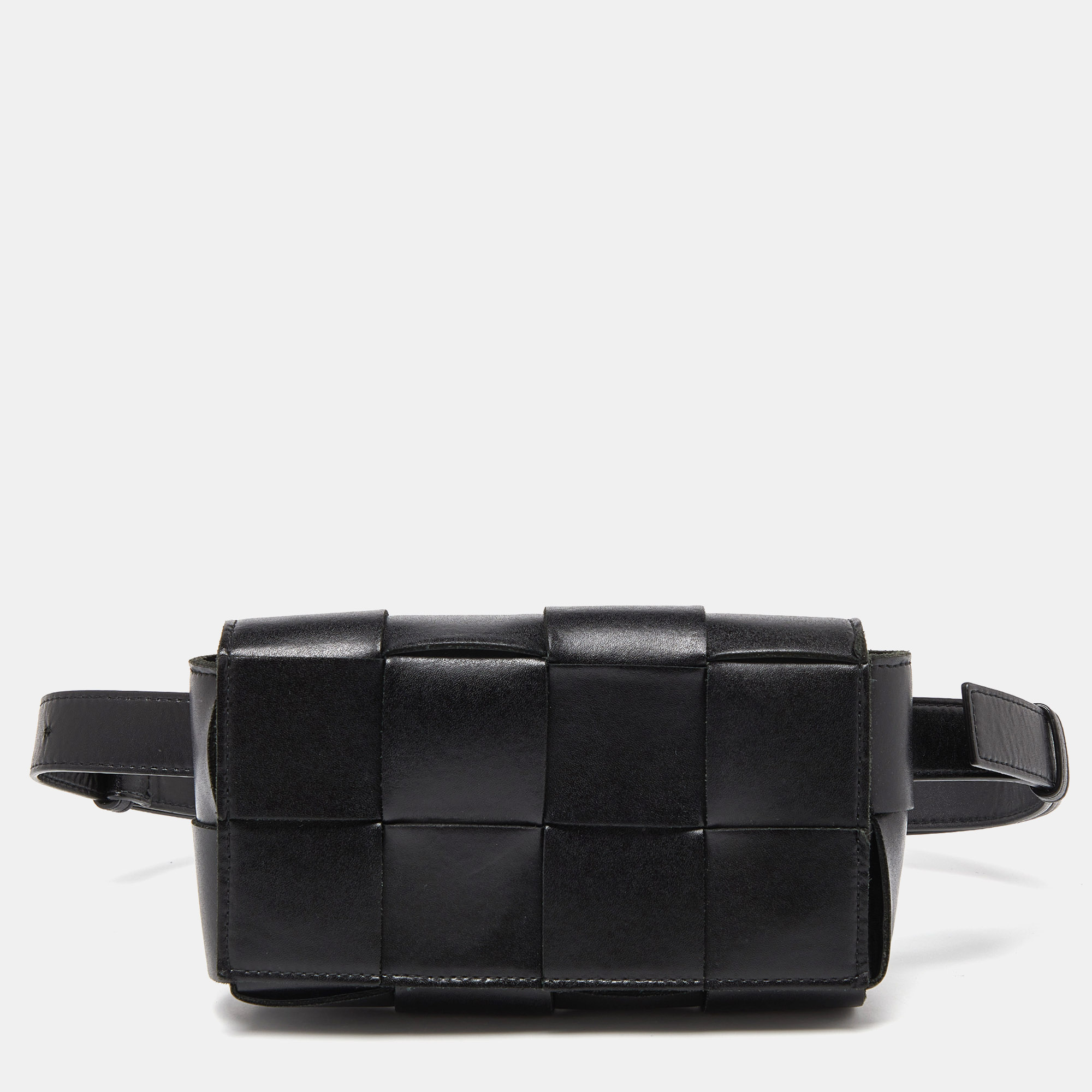 

Bottega Veneta Black Intrecciato Leather Mini Cassette Belt Bag