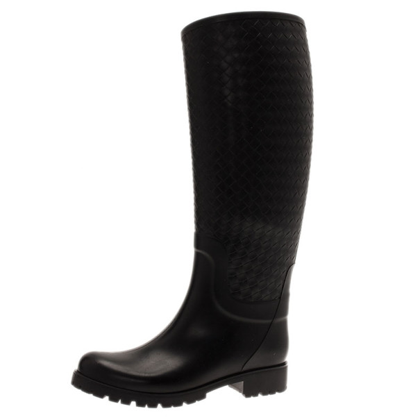 Bottega Veneta Intreciatto Rain Boots Size 40