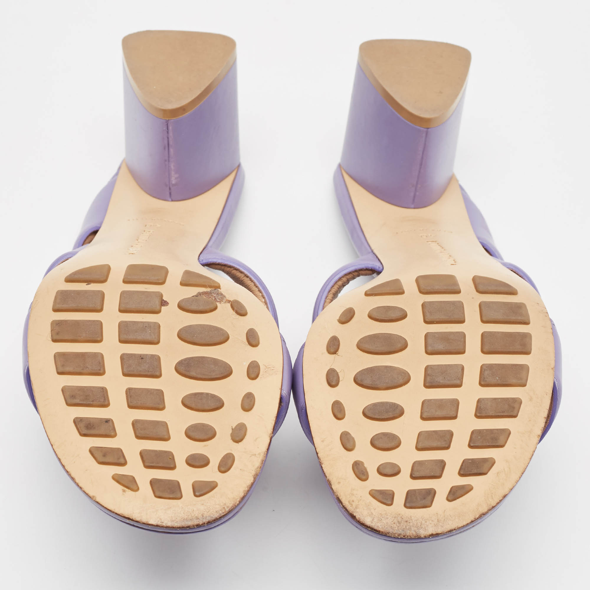 Bottega Veneta Lavender Leather The Band Slide Sandals Size 40 