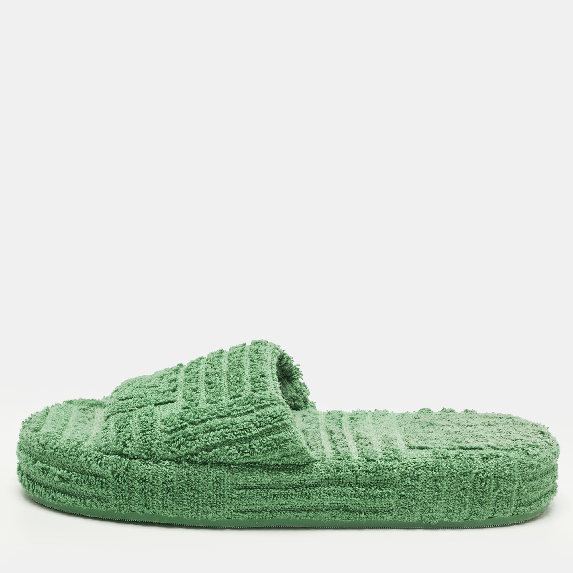

Bottega Veneta Resort Sponge Size  Green Fabric Flats