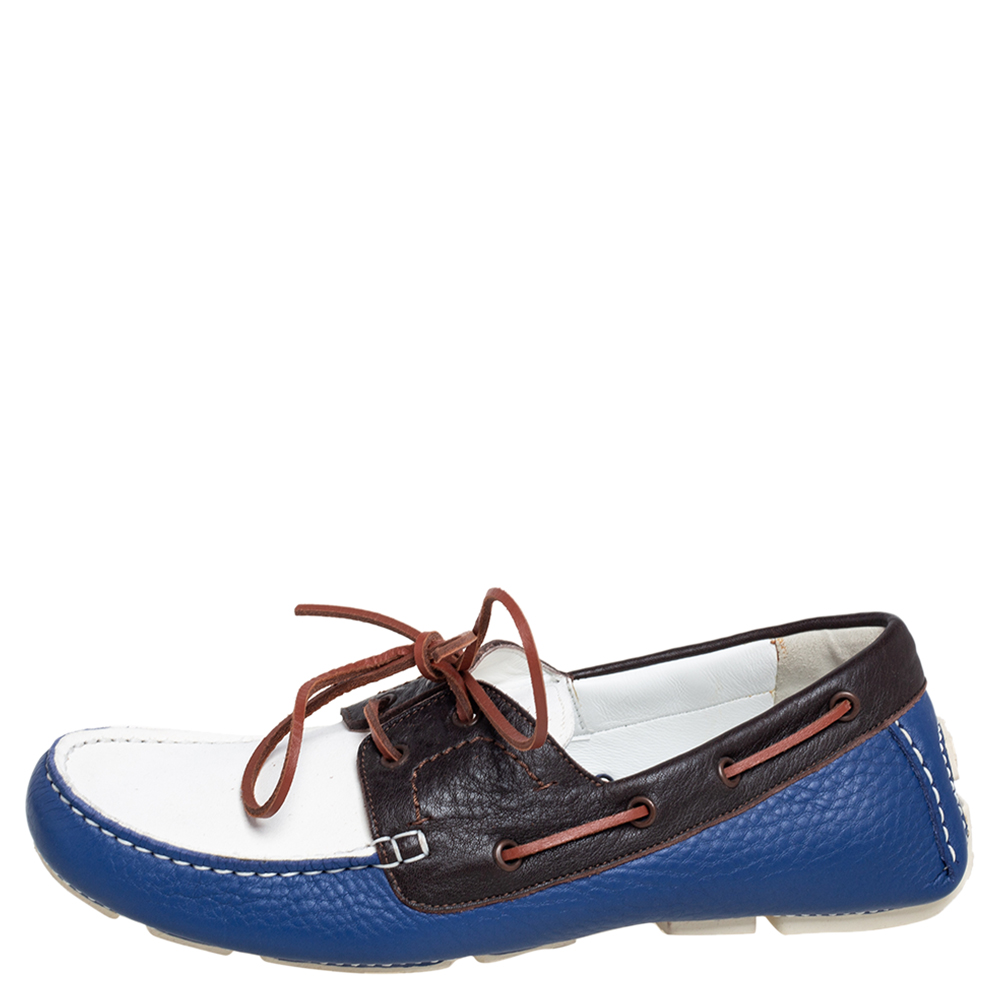 

Bottega Veneta Tri Color Leather Lace Loafers Size, Multicolor