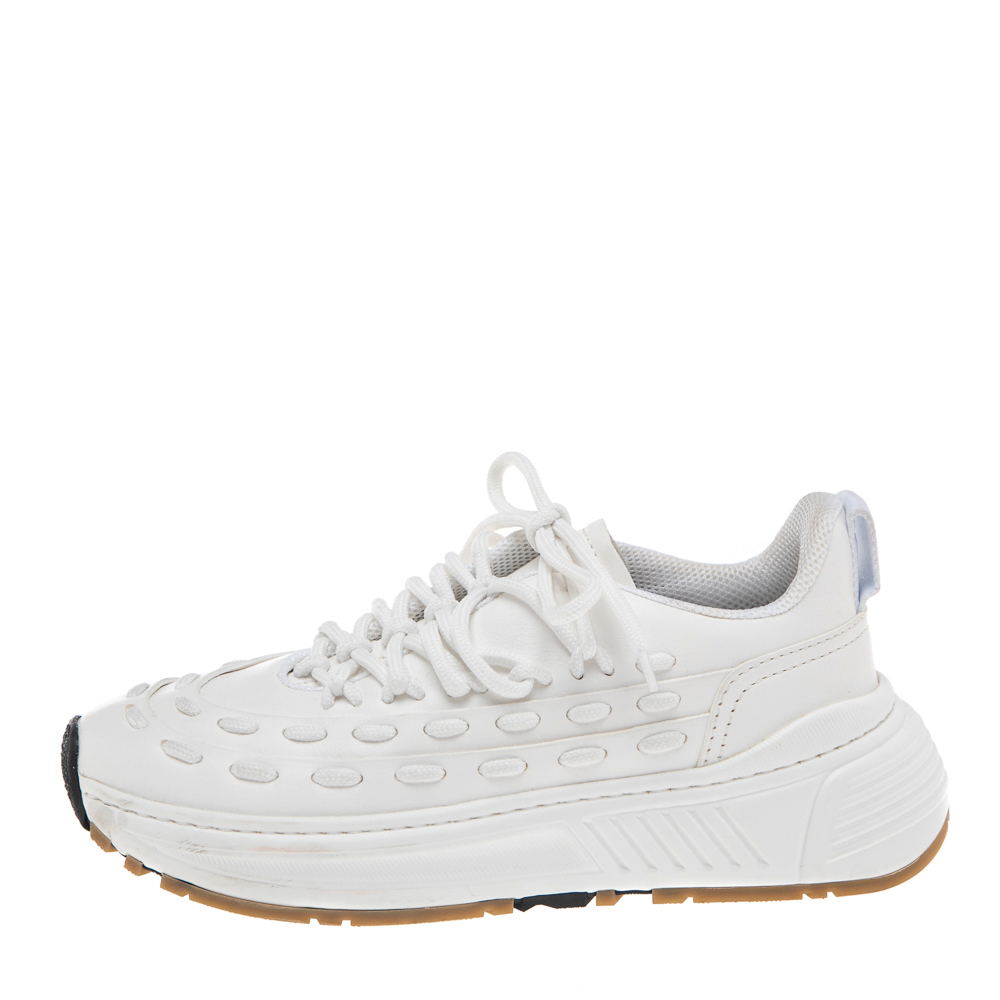 

Bottega Veneta White Leather Speedster Sneakers Size