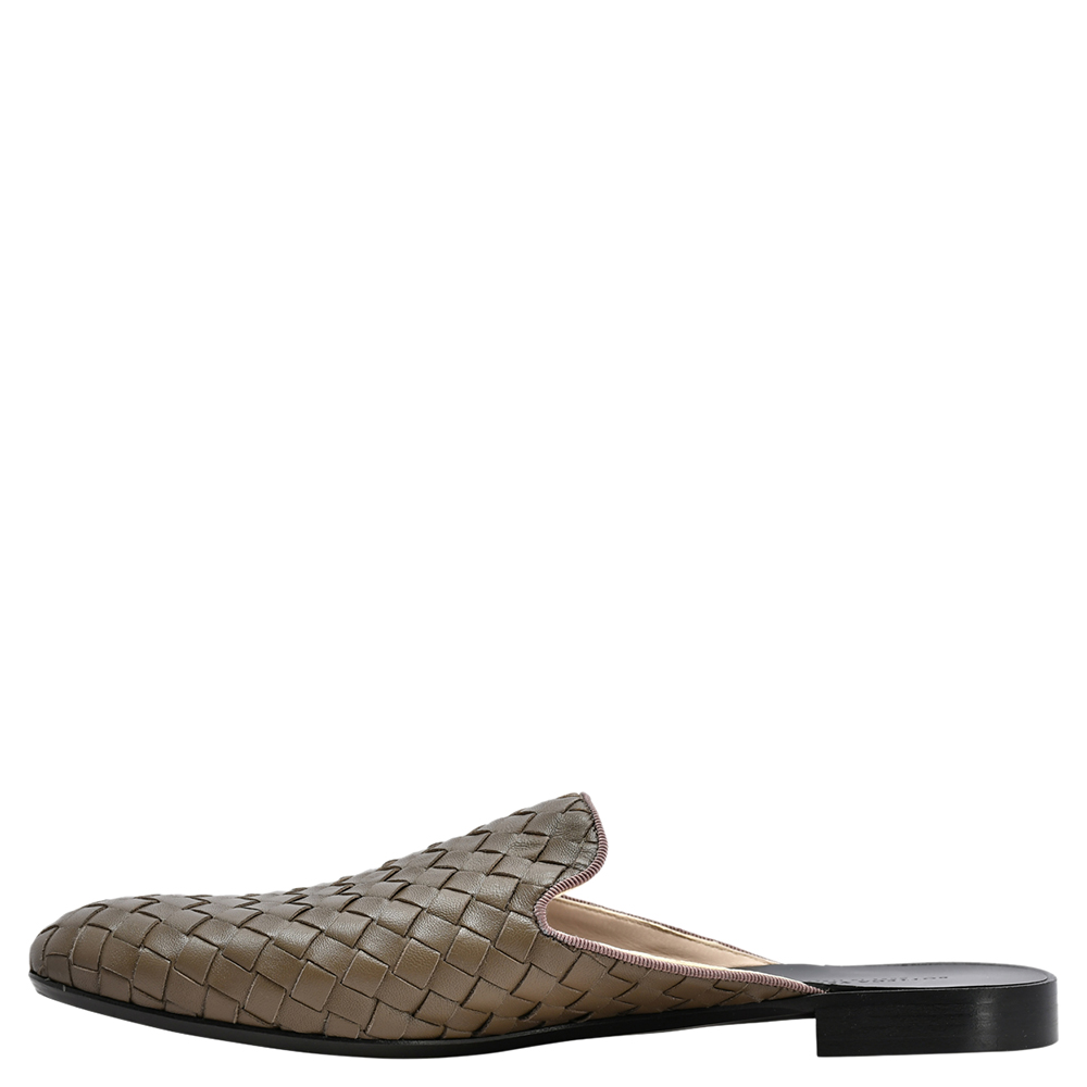 

Bottega Veneta Intrecciato Napa Slides EU, Brown