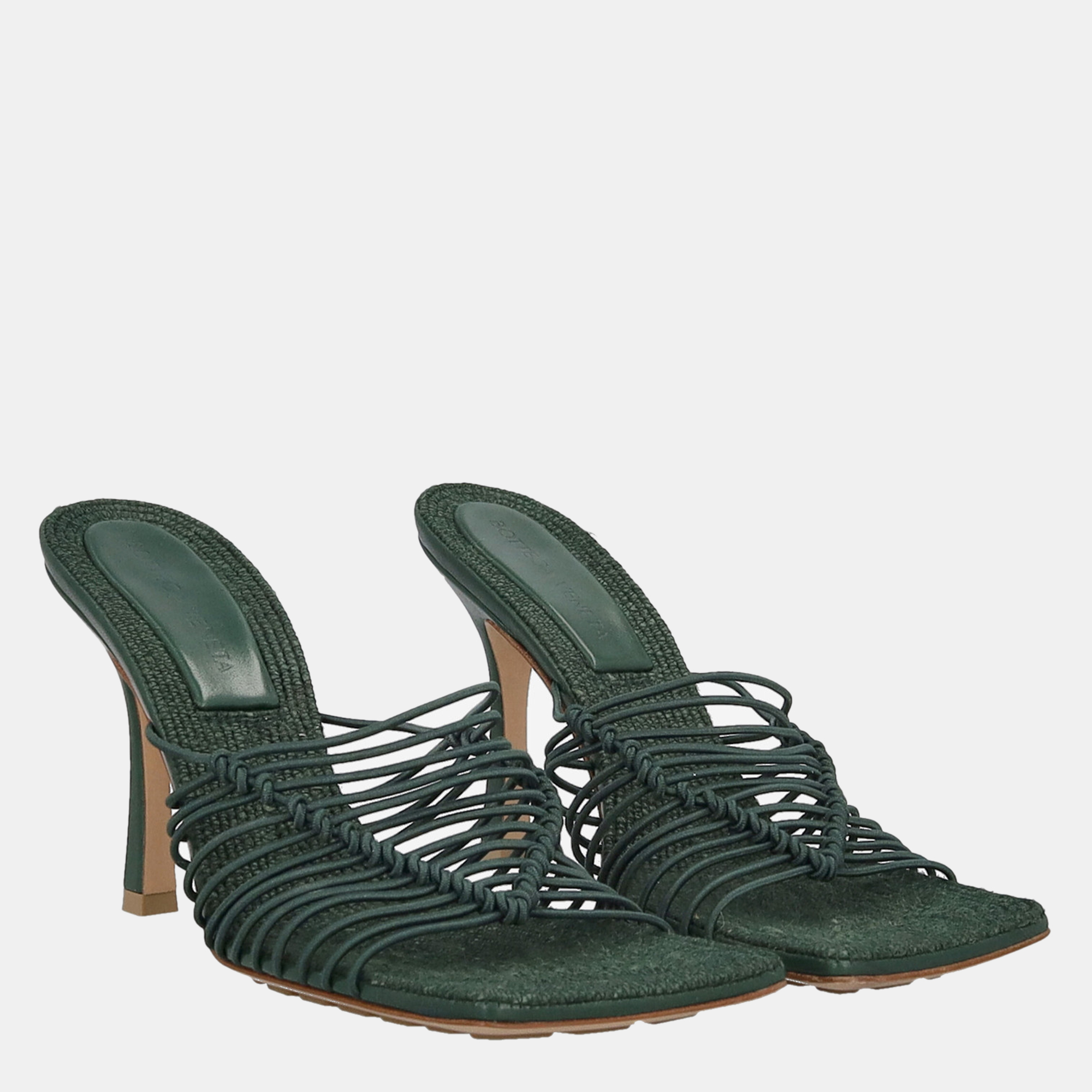 

Bottega Veneta Women's Synthetic Fibers Sandals - Green - EU