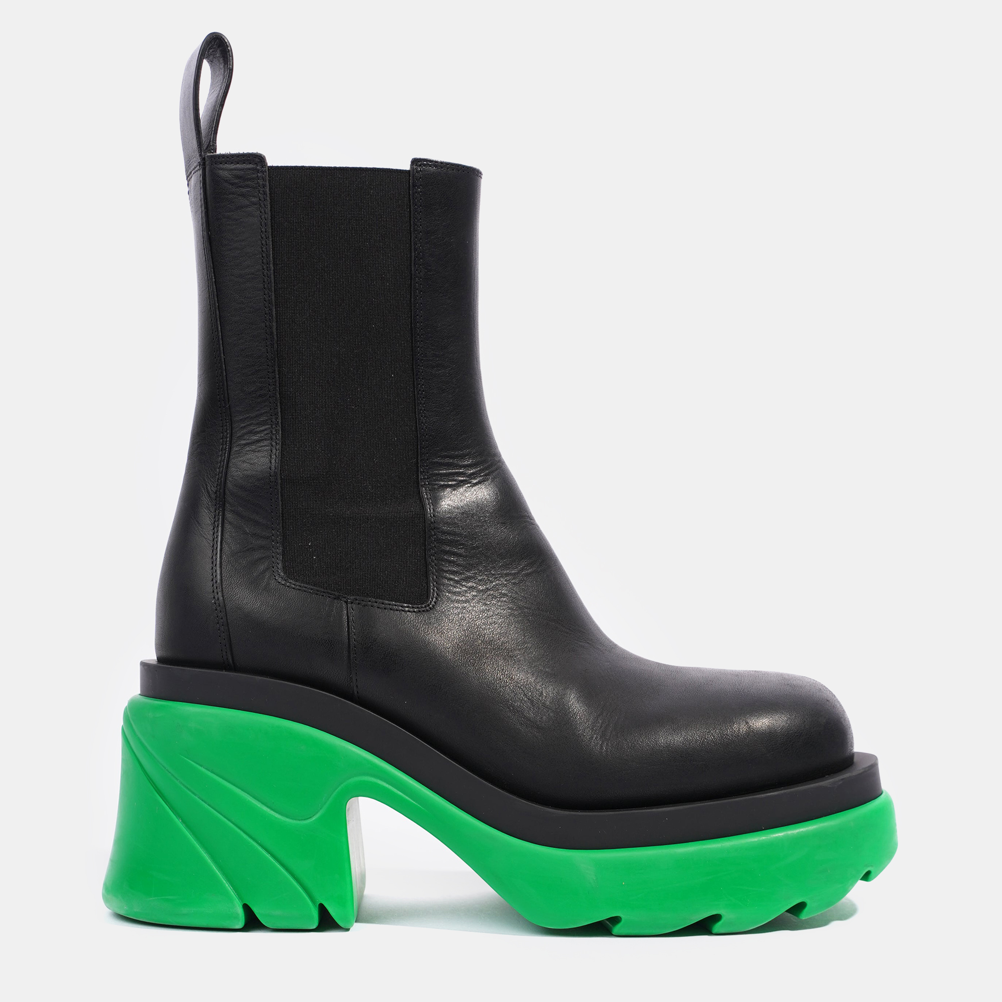 

Bottega Veneta Flash Boot Black / Green Leather EU  UK 6.5